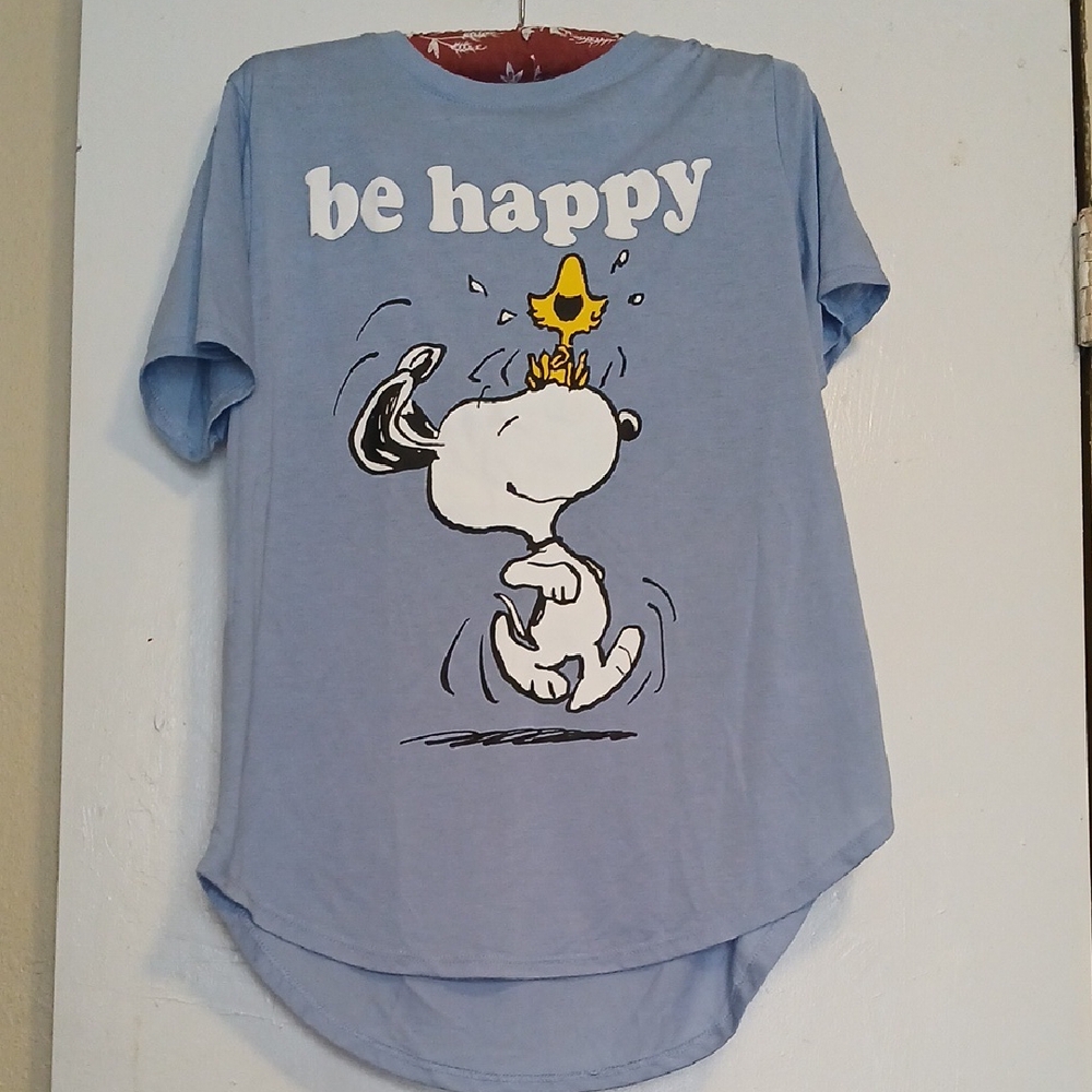 Peanuts 'Be Happy' youth shirt XL